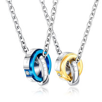 Wholesale Stainless Steel Ring Pendant Necklaces for Lover His and Hers Necklace