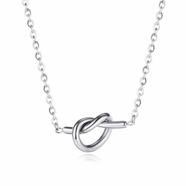 Wholesale Stainless Steel Women Infinity Love Knot Necklace