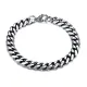 Wholesale Stainless Steel Men's Classic Silver Cuban Chain Bracelet