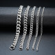 Wholesale Mens Stainless Steel Silver Color Cuban Chain Bracelet