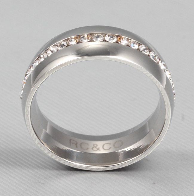 Wholesale Stainless Steel CZ Wedding Rings
