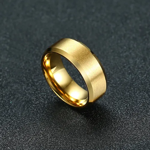 Wholesale Stainless Steel 8mm Gold Wedding Band
