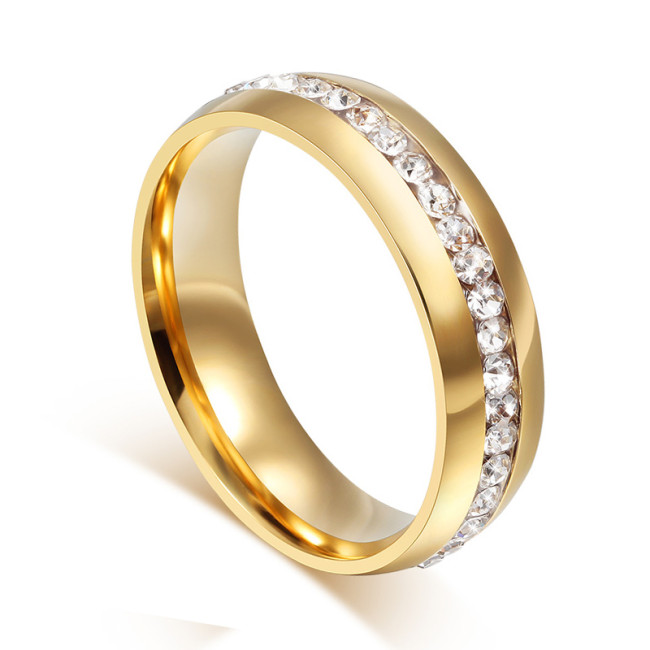 Wholesale Stainless Steel CZ Wedding Rings