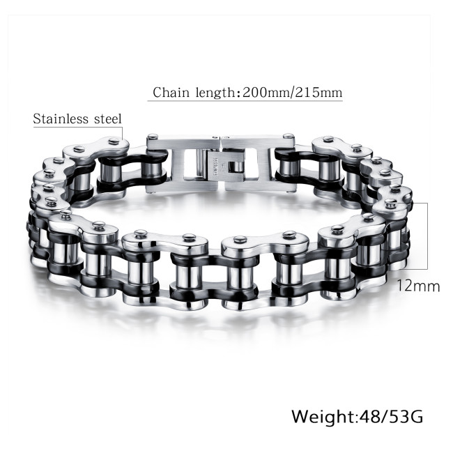 Wholesale Stainless Steel Mens Motorcycle Chain Bracelet