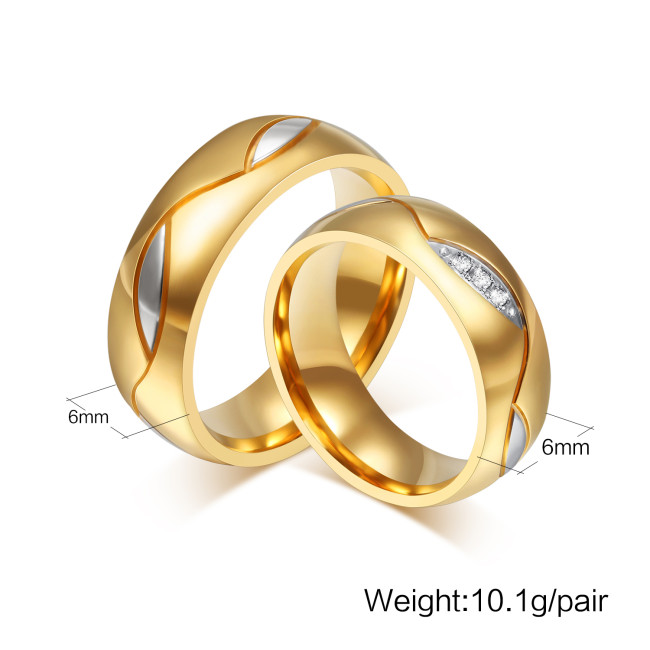 Wholesale Stainless Steel Women and Men Wedding Rings