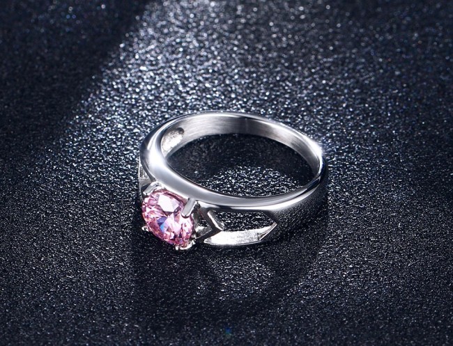 Wholesale CZ Stainless Steel Engagement Ring
