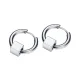 Wholesale Stainless Steel Mens Hoop Earrings With Square Beads