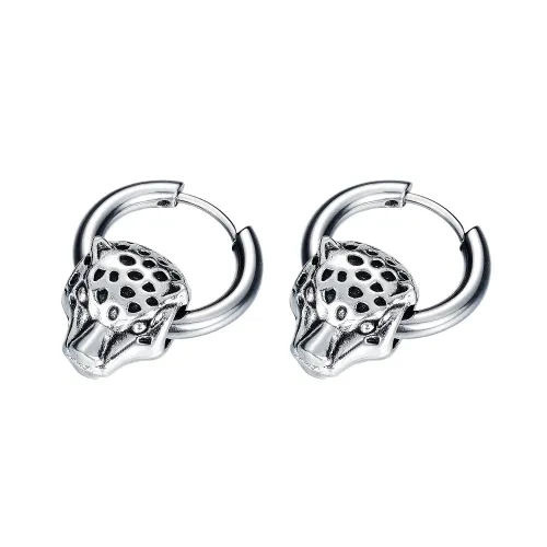 Wholesale Stainles Steel Personality Leopard Head Stud Earrings