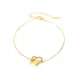 Wholesale Stainless Steel Heart Together Forever Link Anklet