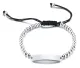 Wholesale 5MM Stainless Steel Beads ID Tag Adjustable Bracelets