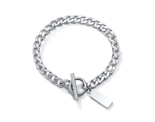 Wholesale Stainless Steel Personality Word Buckle Punk Bracelet