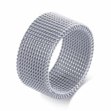 Wholesale Stainless Steel Wedding Bands Mesh Couple Rings