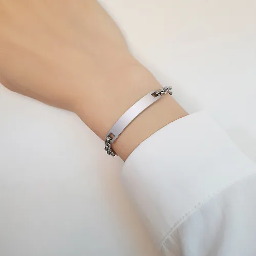 Wholesale Stainless Steel Custom ID Bar Multiple Colour Bracelet