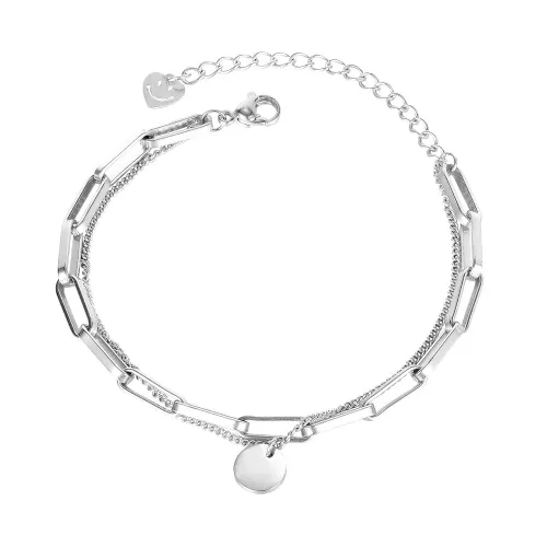 Wholesale Stainless Steel Paper Clip Chain Bracelet