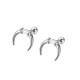 Wholesale Stainless Mens Crescent Moon Stud Earrings