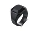 Wholesale Steel Black Agate Stones Band Ring
