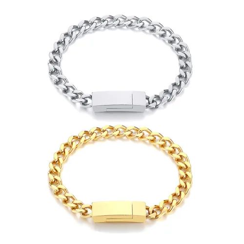Wholesale Stainless Cutest Curb Chain Bracelet
