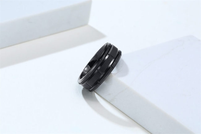 Wholesale Wheel Groove Brushed Surface Tungsten Band