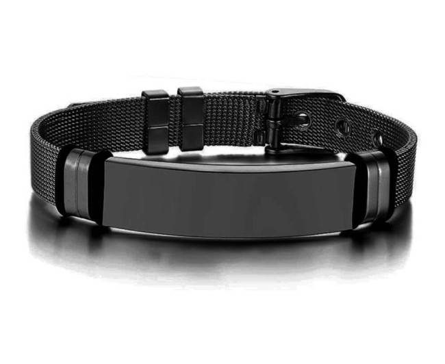 Wholesale Stainless Engraved Mesh Sport ID Bracelets