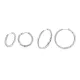 Wholesale Steel Hammered Texture Hoop Earring