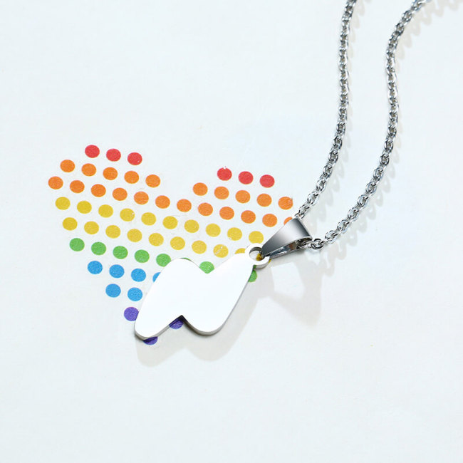 Wholesale Stainless Rainbow Lightning Necklace