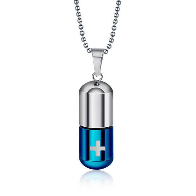 Wholesale Stainless Pill Capsule Cremation Pendant