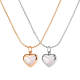 Wholesale Stainless Shell Heart Pendant Necklace