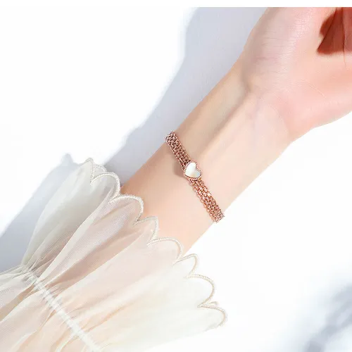 Wholesale Stainless Steel Multi-layer Heart Bracelet