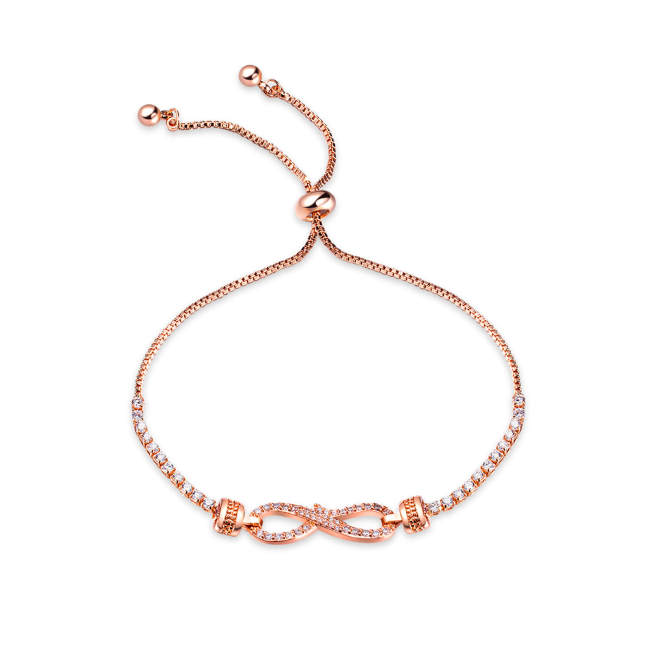 Wholesale Adjustable CZ Infinity Bracelet for Women