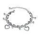 Wholesale Stainless Steel Heart Multi-layer Bracelet