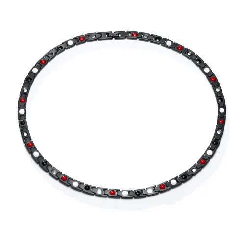 Wholesale Mens Gold & Black Titanium Necklace