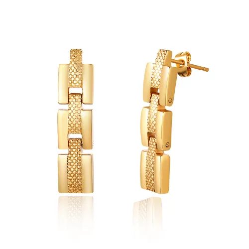 Wholesale Men's Gold Titanium Earrings