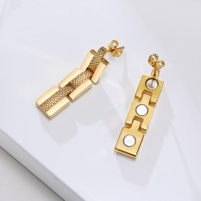 Wholesale Men's Gold Titanium Earrings