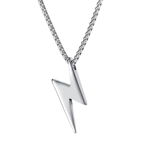 Wholesale Stainless Steel Mens Flash Pendant Necklace