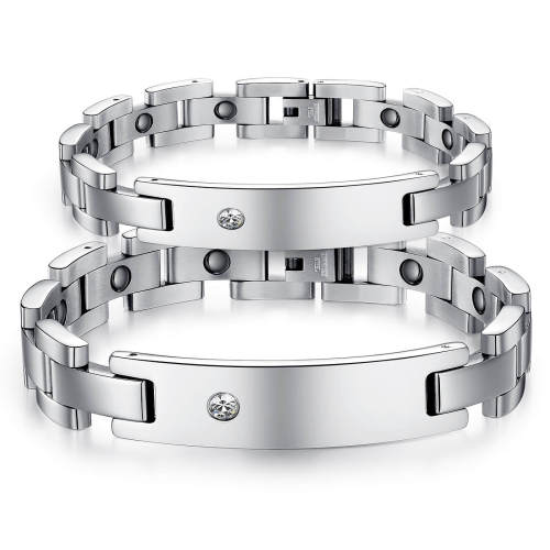 Wholesale Stainless Steel Magnetic Therapy Bracelet For Couples