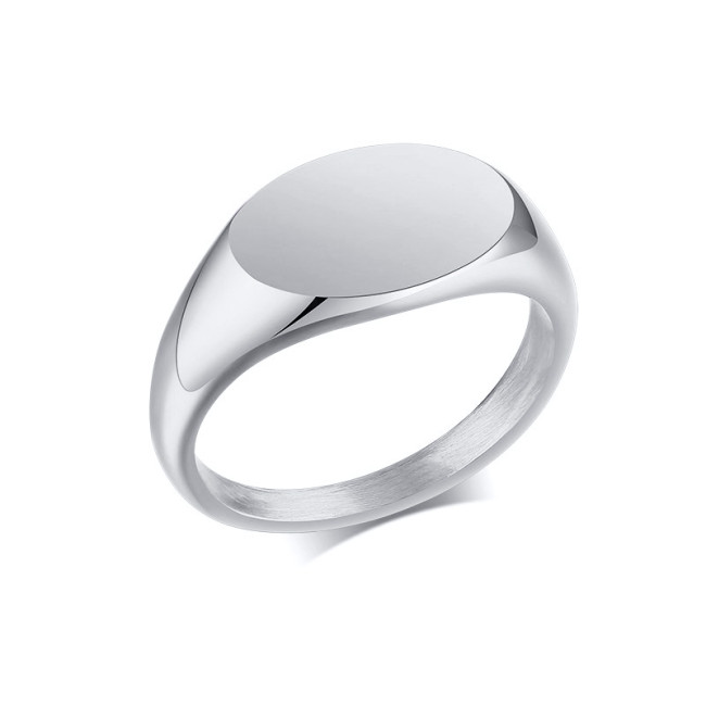 Wholesale Steel Women's Engraving Signet Ring