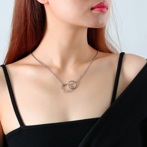 Wholesale Stainless Steel Circle  Link Necklace
