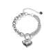 Wholesale Stainless Steel Womens 3d Heart Bracelet