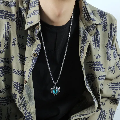 Wholesale Stainless Steel Hip Hop Demon Eye Pendant