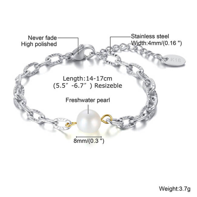 Wholesale Stainless Steel Hammered Link Bracelet and Necklace