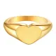 Wholesale Stainless Steel Engravable Heart Seal Ring
