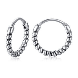 Wholesale Stainless Steel Twist Hoop Earrings