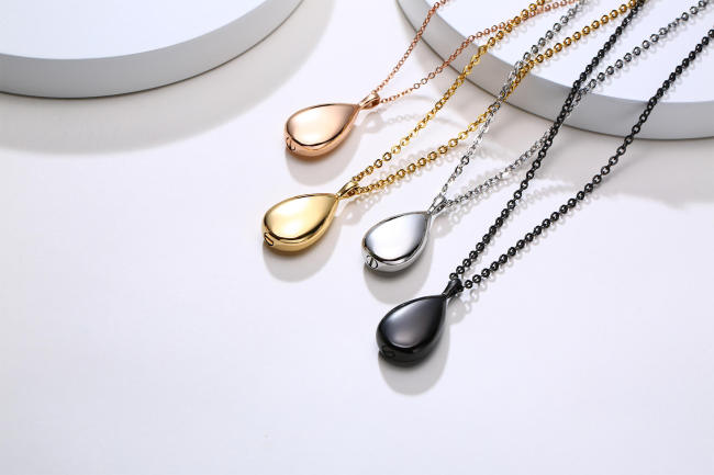 Wholesale Stainless Steel Water Drop Pendant Necklace