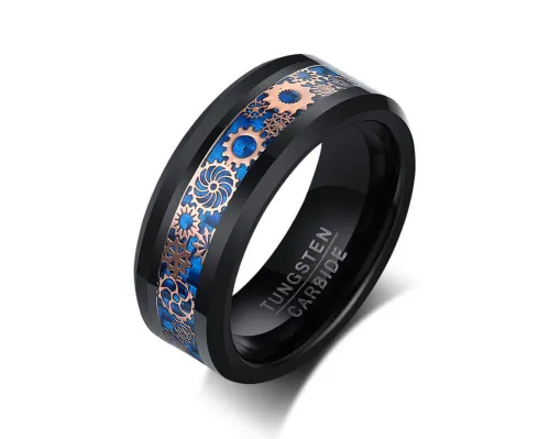Wholesale Unisex Gear Wheel Tungsten Ring