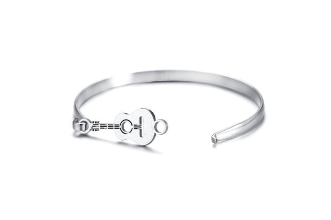 Wholesale Stainless Steel Guitar Bangle for Musician