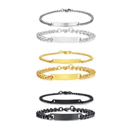 Wholesale Stainless Steel Custom Chain Bracelet Set
