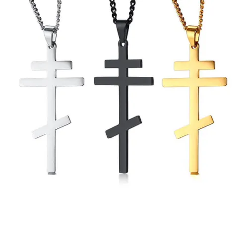 Wholesale Stainless Steel Eastern Orthodox Cross Pendant