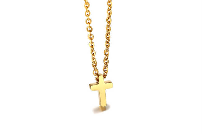 Wholesale Stainless Steel Classic Tiny Cross Necklace