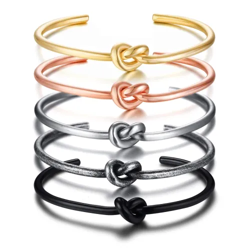 Wholesale Stainless Steel Classic Simple Infinite Knot Bangle