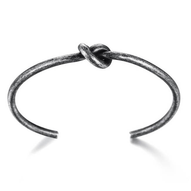 Wholesale Stainless Steel Classic Simple Infinite Knot Bangle